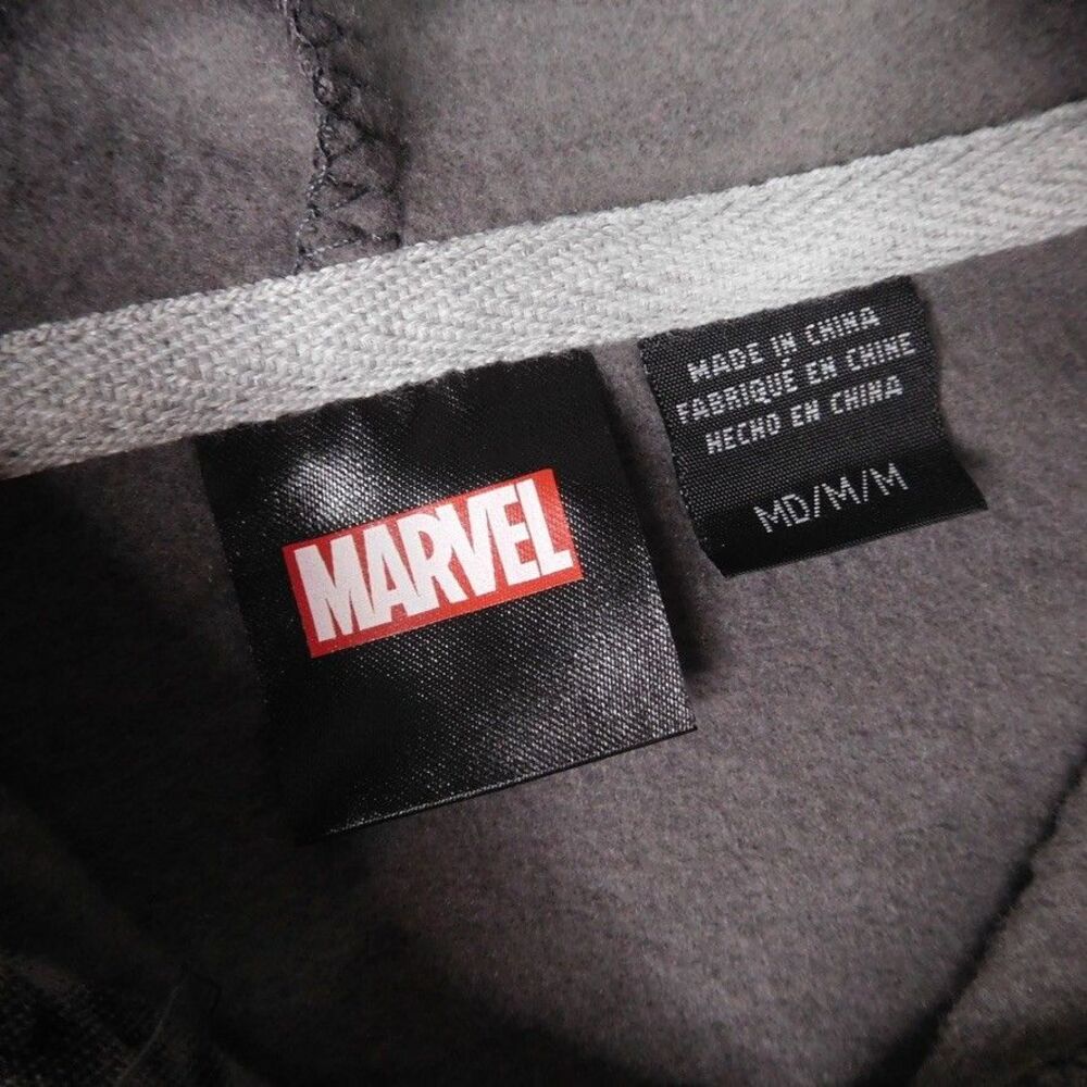 Marvel Black Panther Hoodie Men Medium Gray Tie Dye Wakanda Forever Pullover NWT - Picture 4 of 12